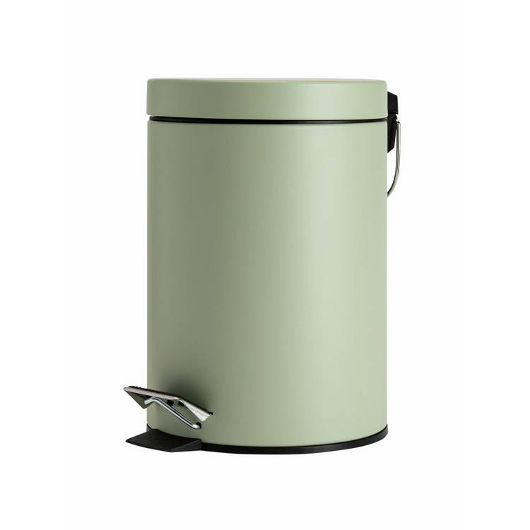 Home bathroom pedal bin sage green 3L (British brand)