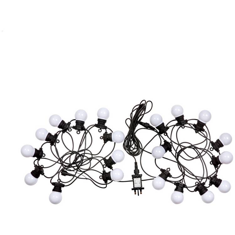 Smart Garden vintage outdoor festoon string lights white 10-bulb UK version