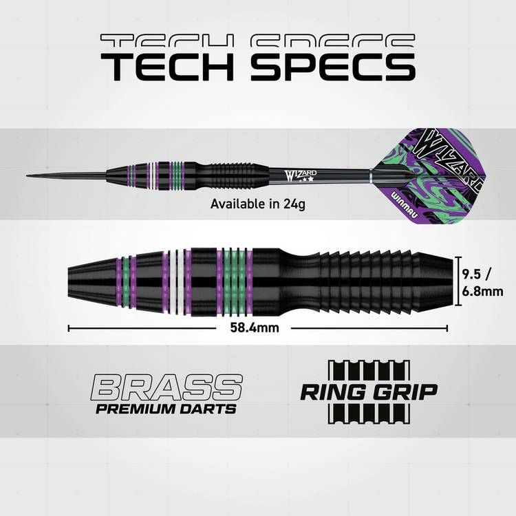 Winmau Simon Whitlock 24g brass darts, imported from the UK
