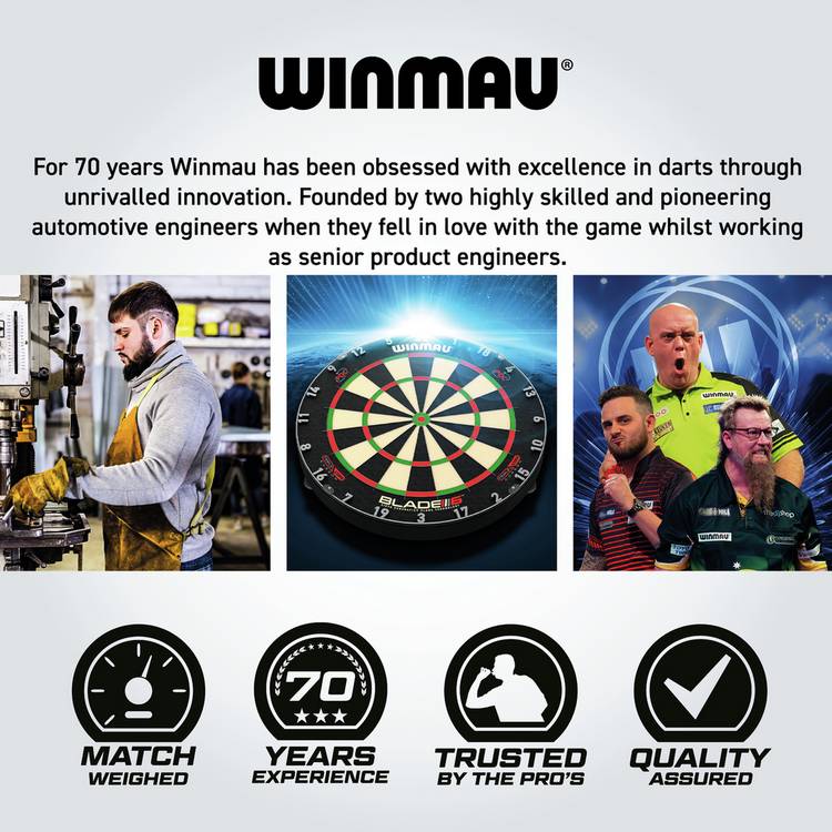 Winmau Simon Whitlock 24g brass darts, imported from the UK