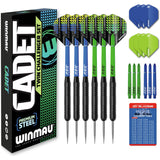 Winmau Cadet 19g steel darts set with flights - British product