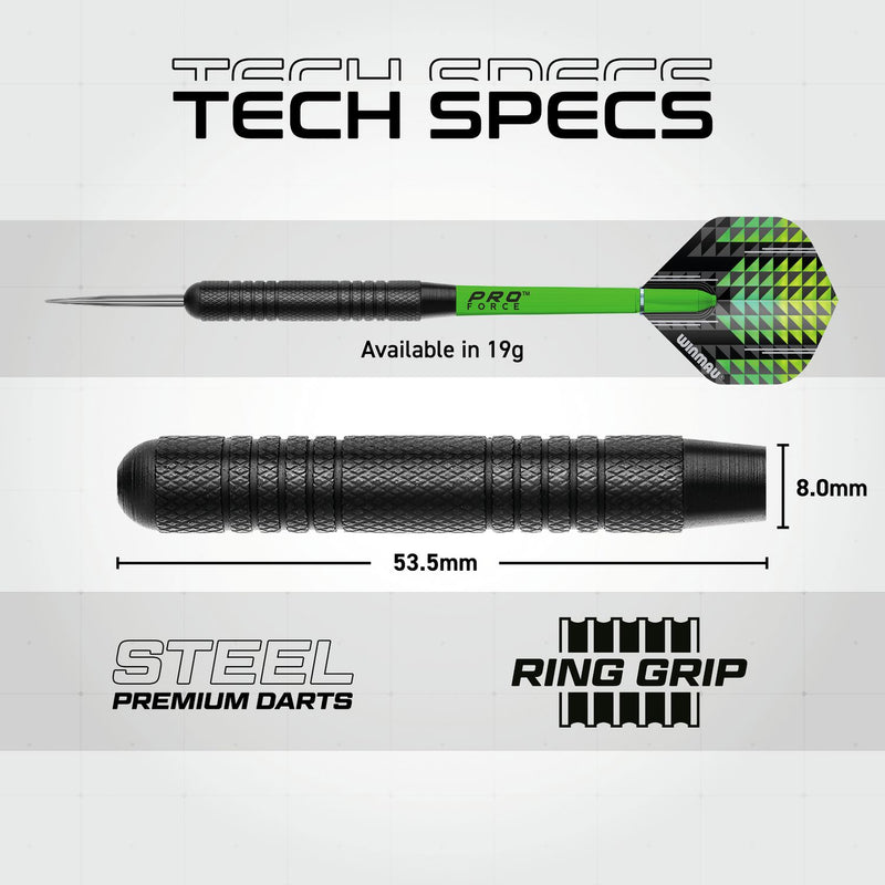 Winmau Cadet 19g steel darts set with flights - British product