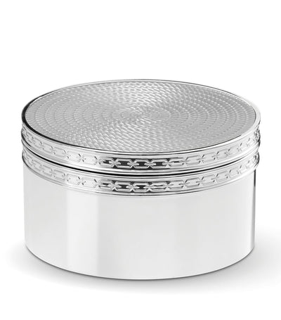 Harrods Silver-Plated Covered Box with Exquisite Detailing for Gifting and Home Decor- Buy online at McGrocer
