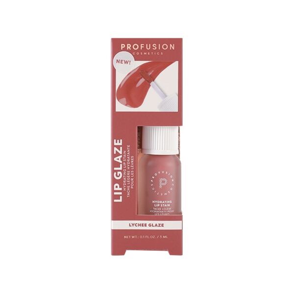Profusion Cosmetics Hydrating Lip Stain Lychee Glaze, imported from the UK