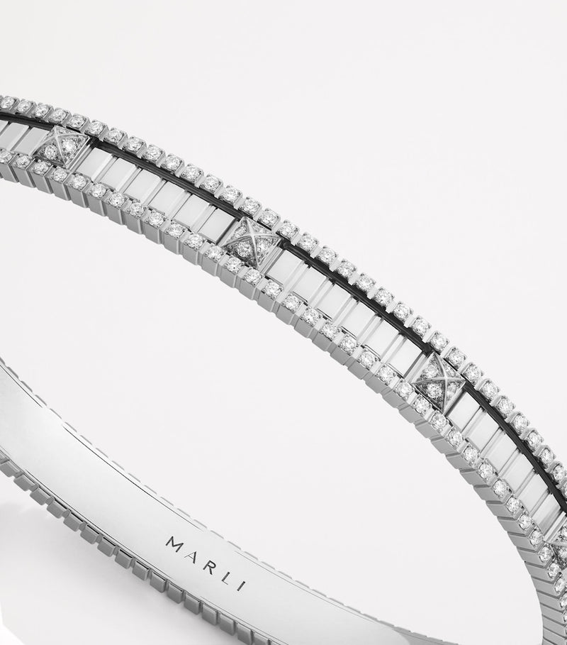 Marli New York white gold diamond bangle, UK version