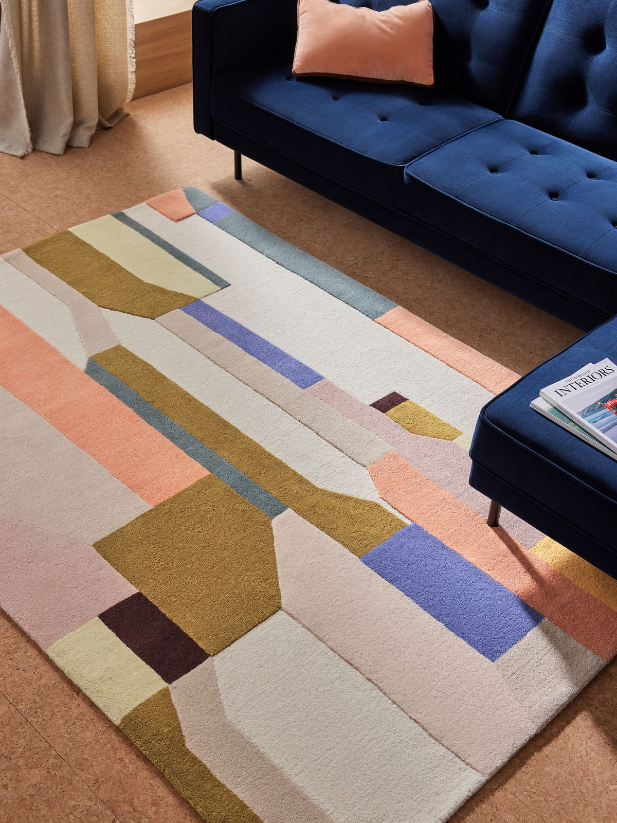 MADE.COM Alonzo wool tufted rug with abstract design (British brand)