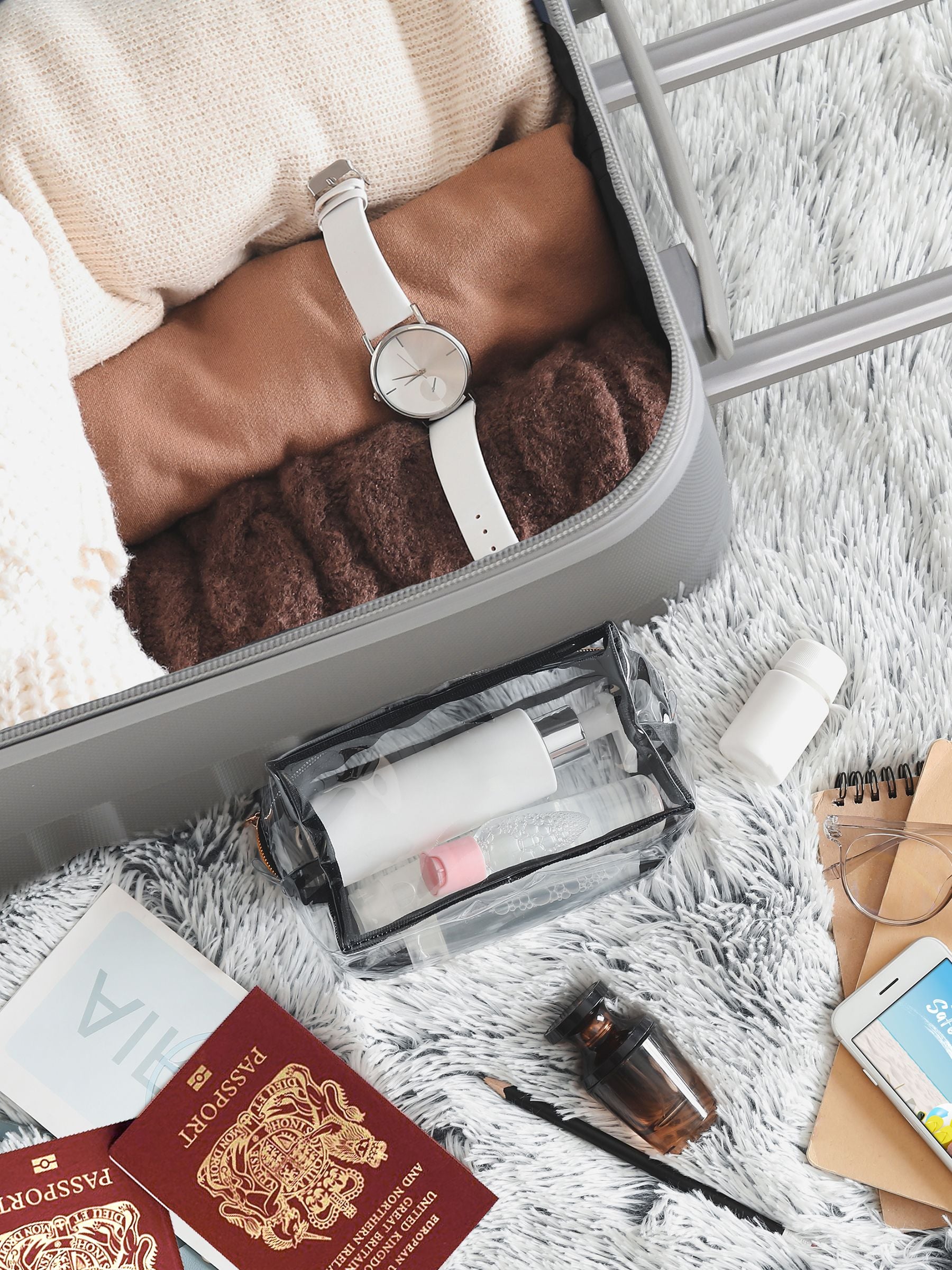 Flight Knight charcoal cabin suitcase 55x35x25cm, UK version