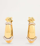 L'Atelier Nawbar yellow gold diamond earrings, imported from the UK