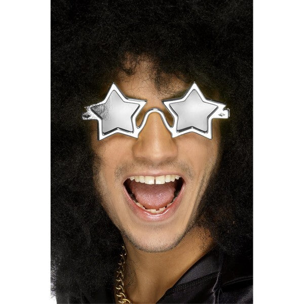 Smiffys Superstar Shades silver costume sunglasses, imported from the UK