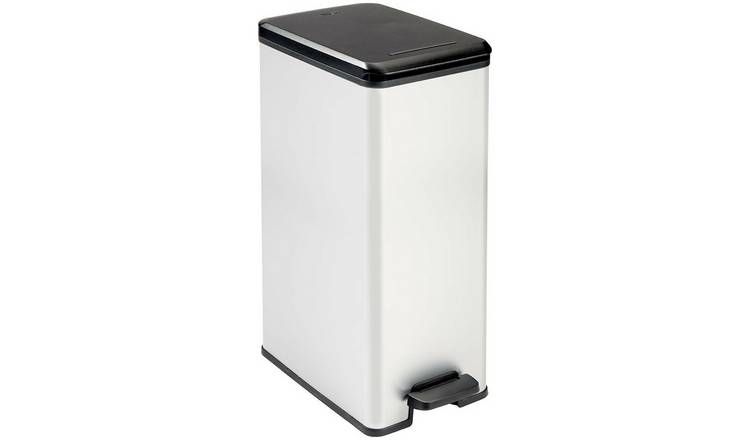 Curver Deco 40 Litre Slim Bin - Silver GOODS Argos