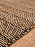 MADE.COM Black Hurley woven jute rug (British brand)