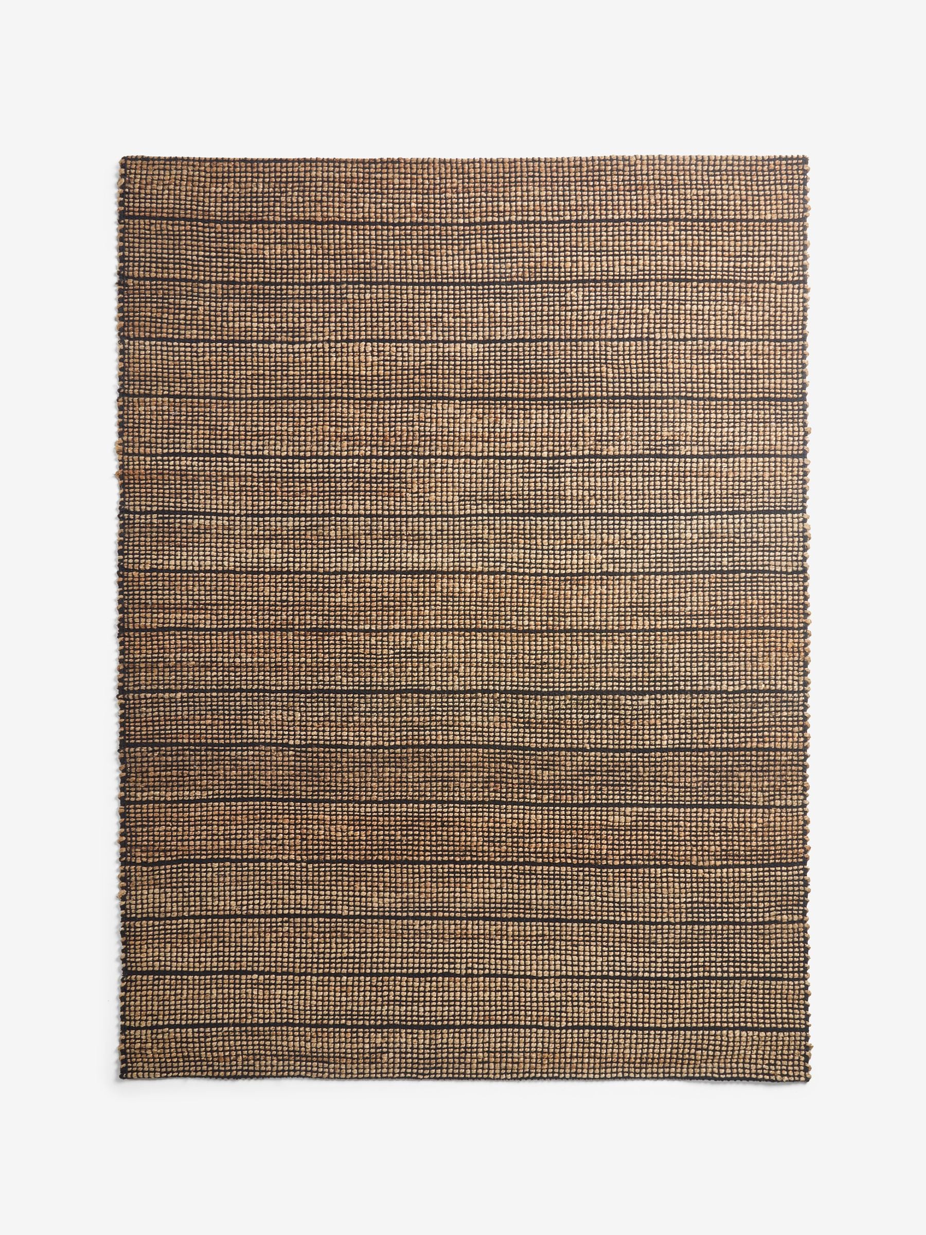 MADE.COM Black Hurley woven jute rug (British brand)