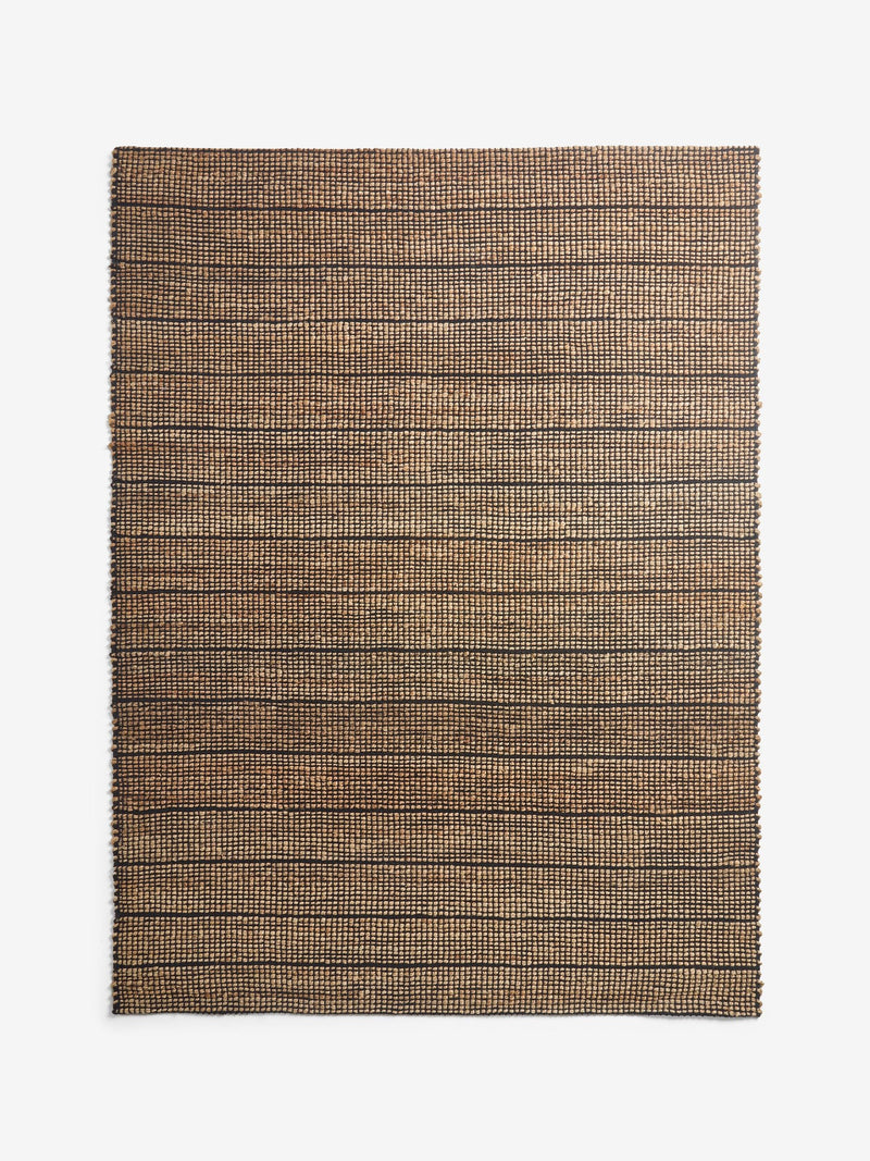 MADE.COM Black Hurley woven jute rug (British brand)