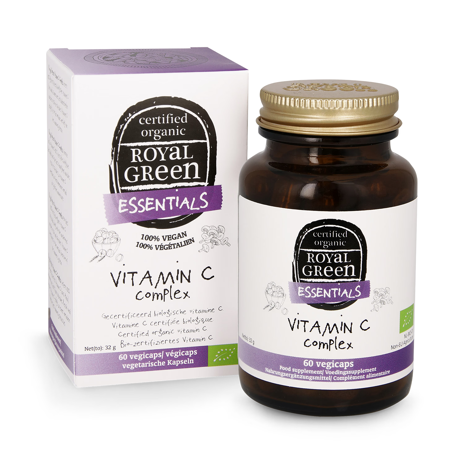 Royal Green Vitamin C Complex Bio 60 Capsules (British brand)
