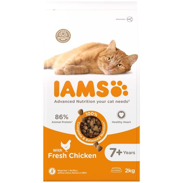 IAMS for Vitality Senior Cat Food With Fresh Chicken   2kg GOODS M&S   