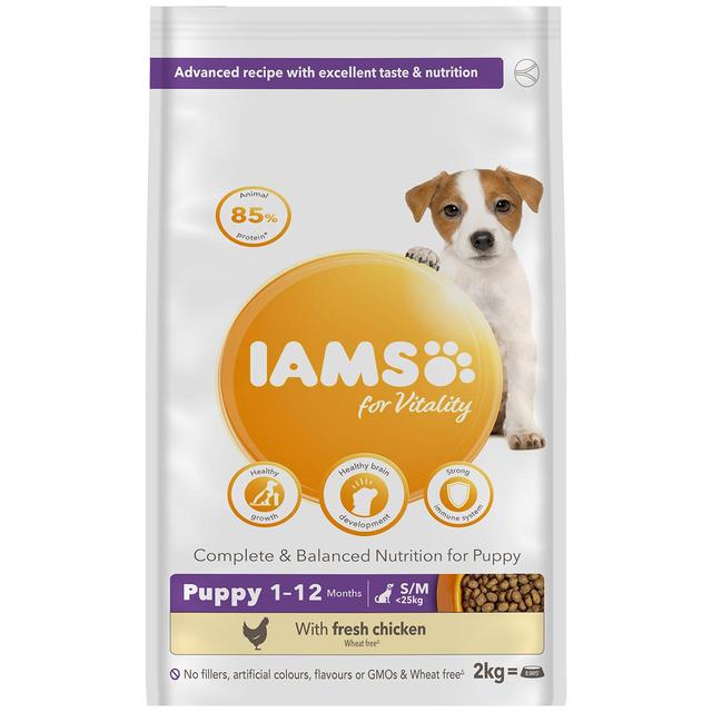 IAMS for Vitality Puppy Food Small/Medium Breed with Fresh Chicken   2kg