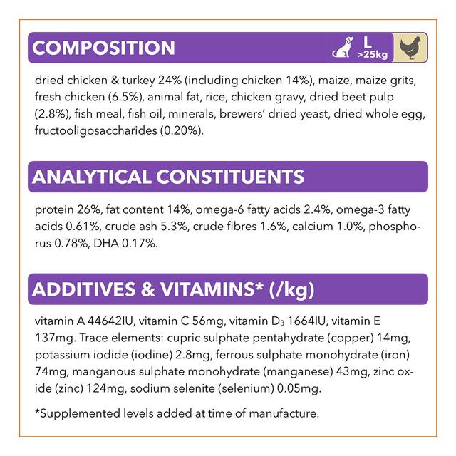 IAMS for Vitality Puppy Food Large Breed with Fresh Chicken   2kg GOODS M&S   