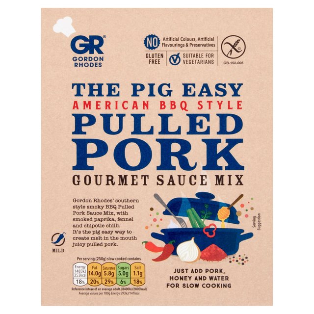 Gordon Rhodes Pig Easy American BBQ Style Pulled Pork   75g