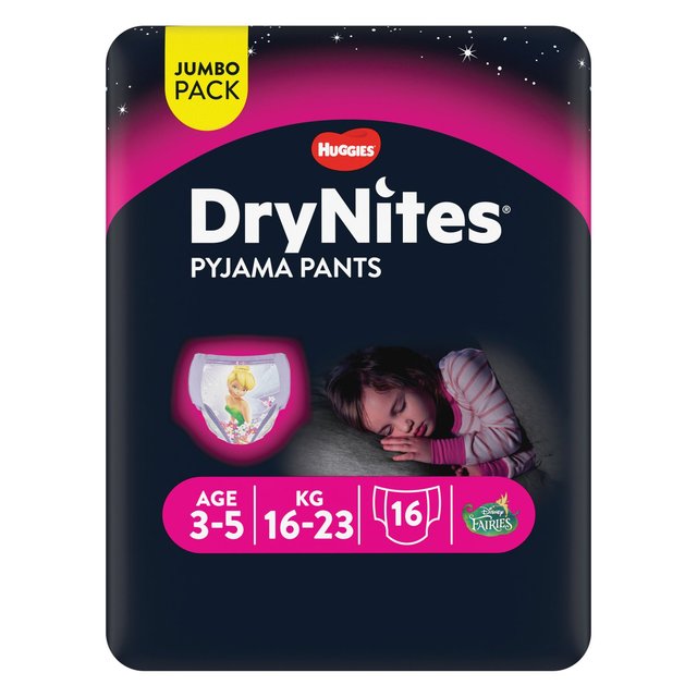 DryNites 3-5 yrs Girls Pyjama Pants Jumbo Pack   16 per pack GOODS M&S   