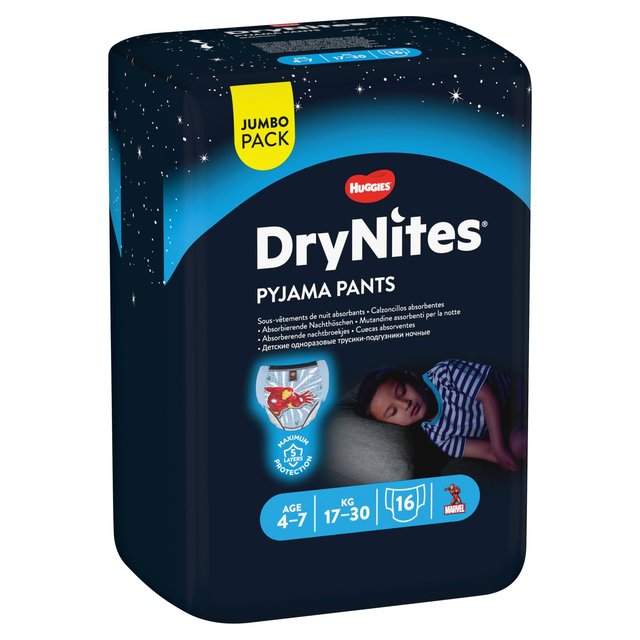 DryNites 4-7 yrs Boys Pyjama Pants Jumbo Pack   16 per pack GOODS M&S   