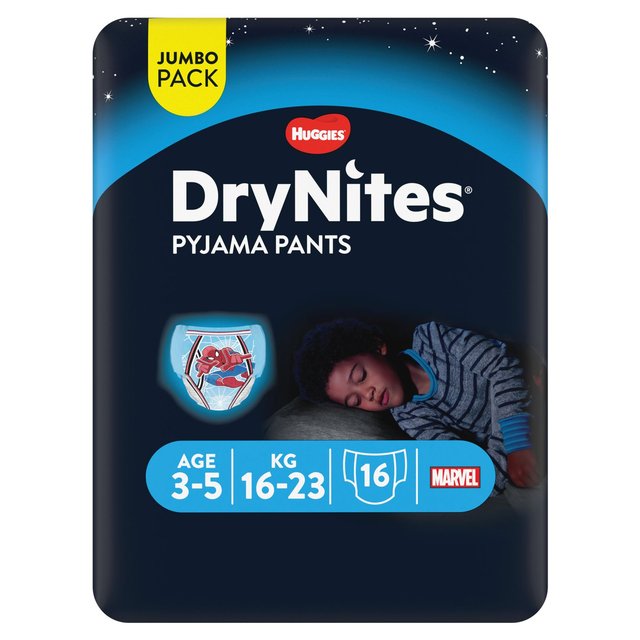 DryNites 3-5 yrs Boys Pyjama Pants Jumbo Pack   16 per pack GOODS M&S   