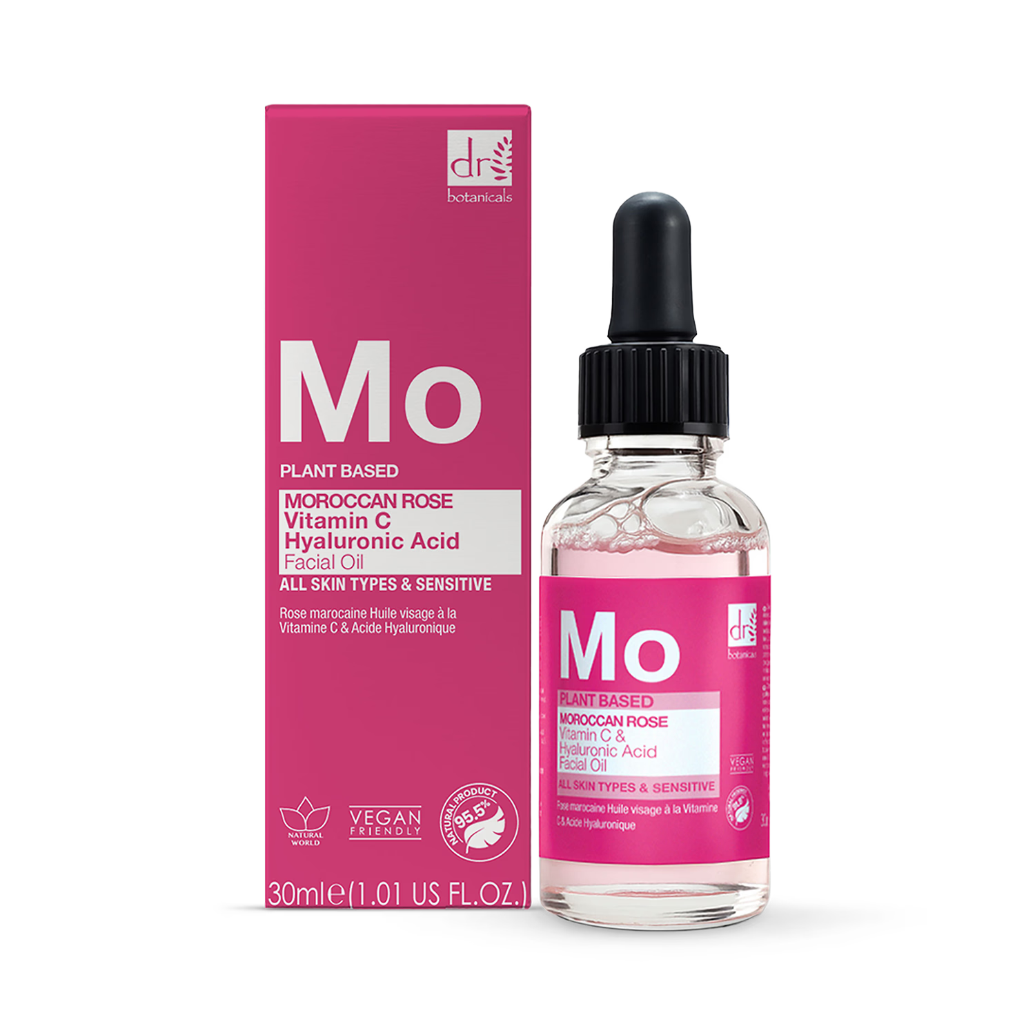 Dr Botanicals Moroccan Rose Facial Oil 30ml (British brand)