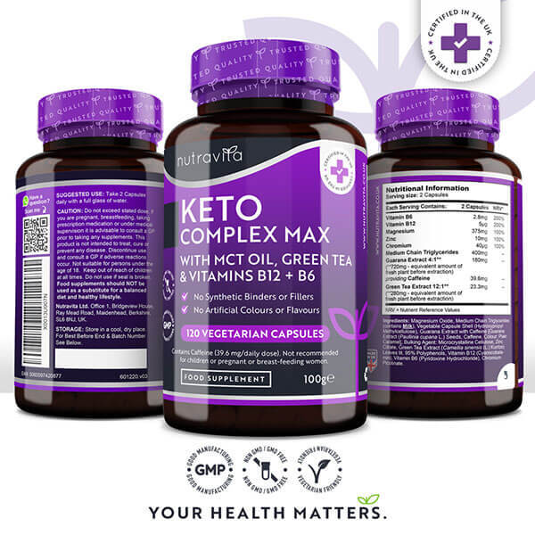 Nutravita Keto Complex Max - 120 Vegetarian Capsules GOODS Superdrug   