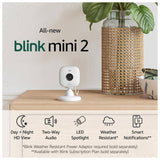 Blink Mini 2 security camera white, compact - British product