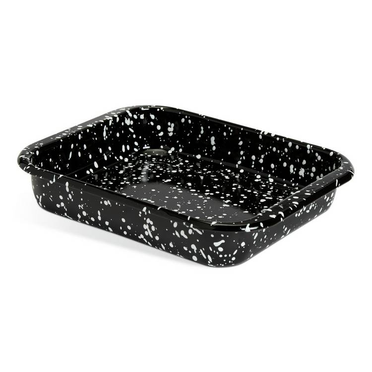 Habitat enamel roaster black 29cm, imported from the UK