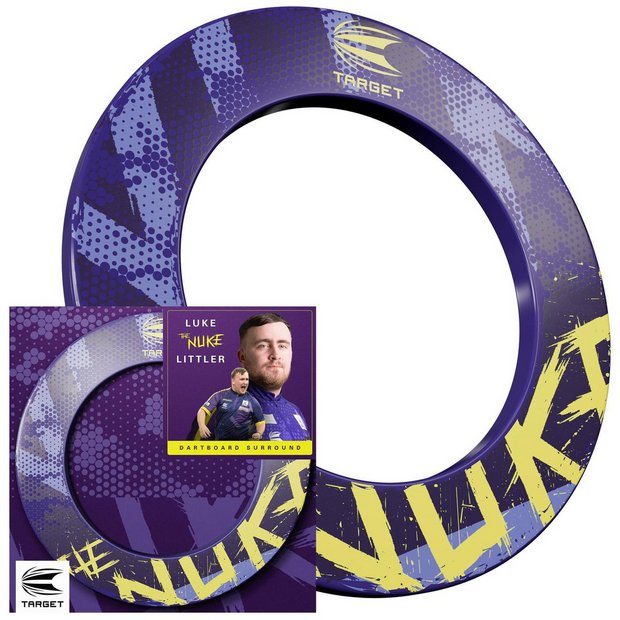 Target Luke Littler dartboard surround purple yellow, UK version