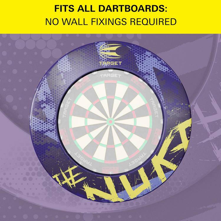 Target Luke Littler dartboard surround purple yellow, UK version