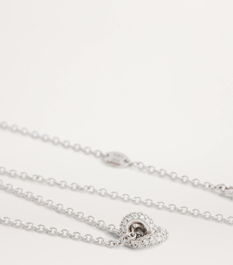 Engelbert White Gold and Pavé Diamond Legacy Knot Necklace