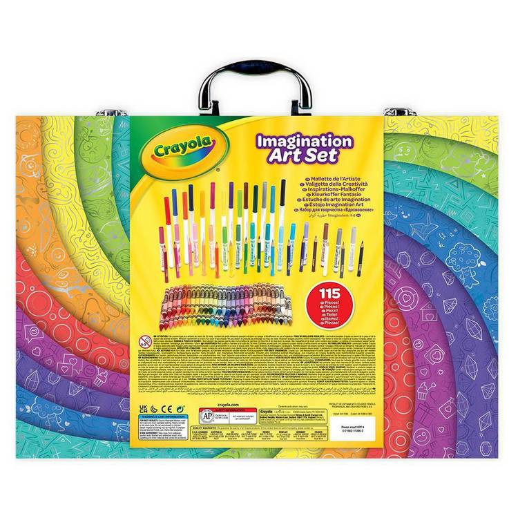 Crayola Imagination Art Set with 115 pieces for kids (British brand)