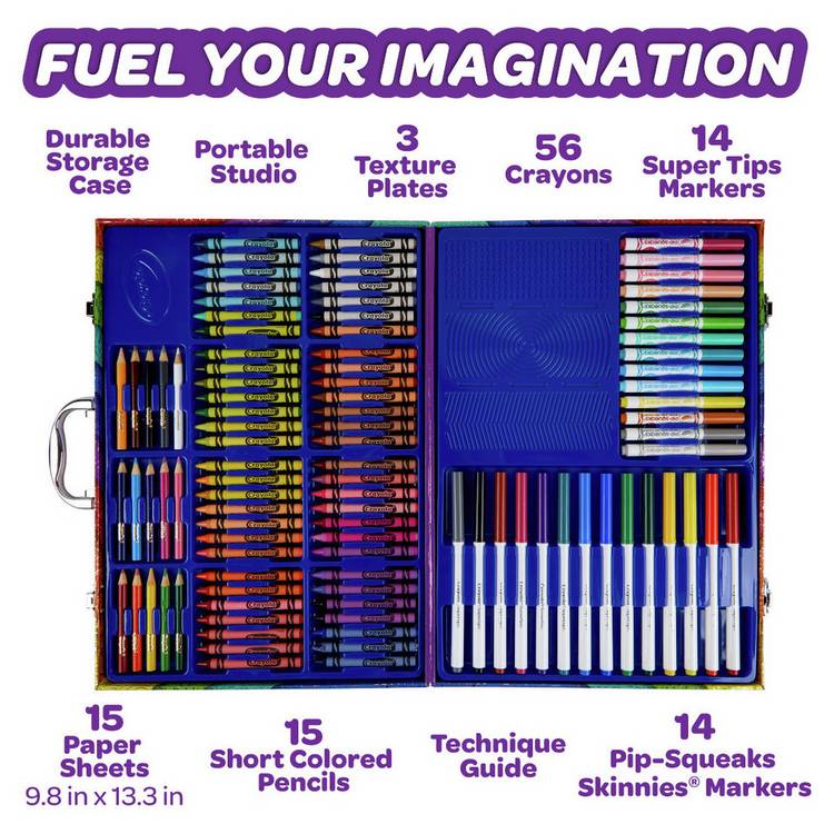 Crayola Imagination Art Set with 115 pieces for kids (British brand)