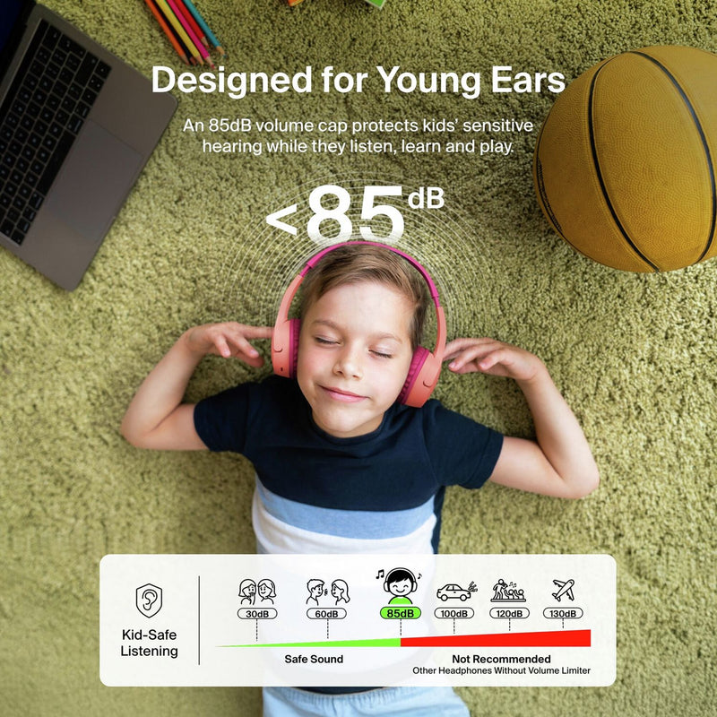 Belkin kids wireless headphones pink - British product