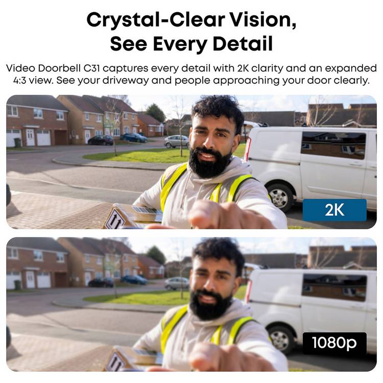 eufy smart video doorbell C31 2K, imported from the UK
