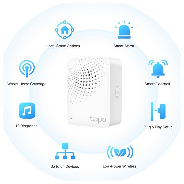 TP-Link Tapo H100 smart hub with chime - British product