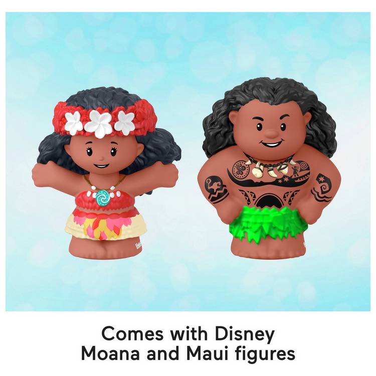 Fisher-Price Moana and Maui canoe toy boat set, imported from the UK