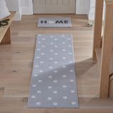 Argos Home grey paw print runner and mat set 180x57cm - British product