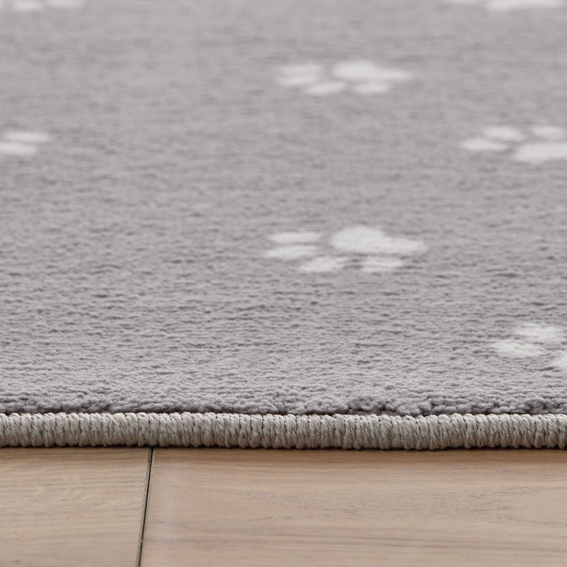 Argos Home grey paw print runner and mat set 180x57cm - British product