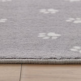 Argos Home grey paw print runner and mat set 180x57cm - British product