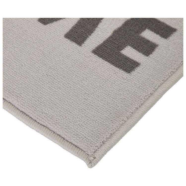 Argos Home grey paw print runner and mat set 180x57cm - British product
