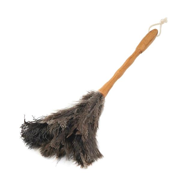 Addis Bamboo Natural Ostrich Feather Long Reach Duster Bamboo GOODS M&S   