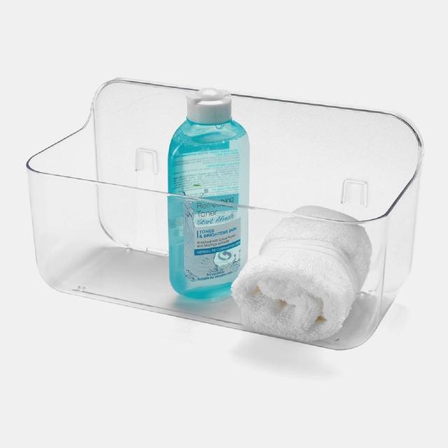 Addis Invisifix Bathroom Shower Storage Caddy Holder Clear GOODS M&S   