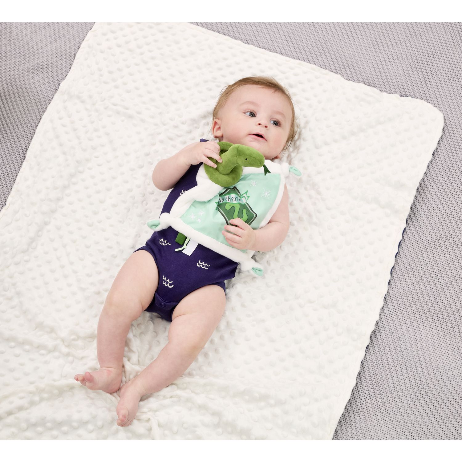 Harry Potter Slytherin baby comforter with Dobby rattle (British brand)