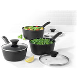 Salter 3-piece saucepan set with thermo collar, UK version
