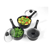 Salter 3-piece saucepan set with thermo collar, UK version