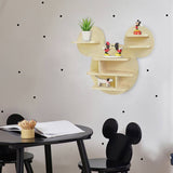 Disney Mickey Mouse wall mounted bookcase light wood - British product