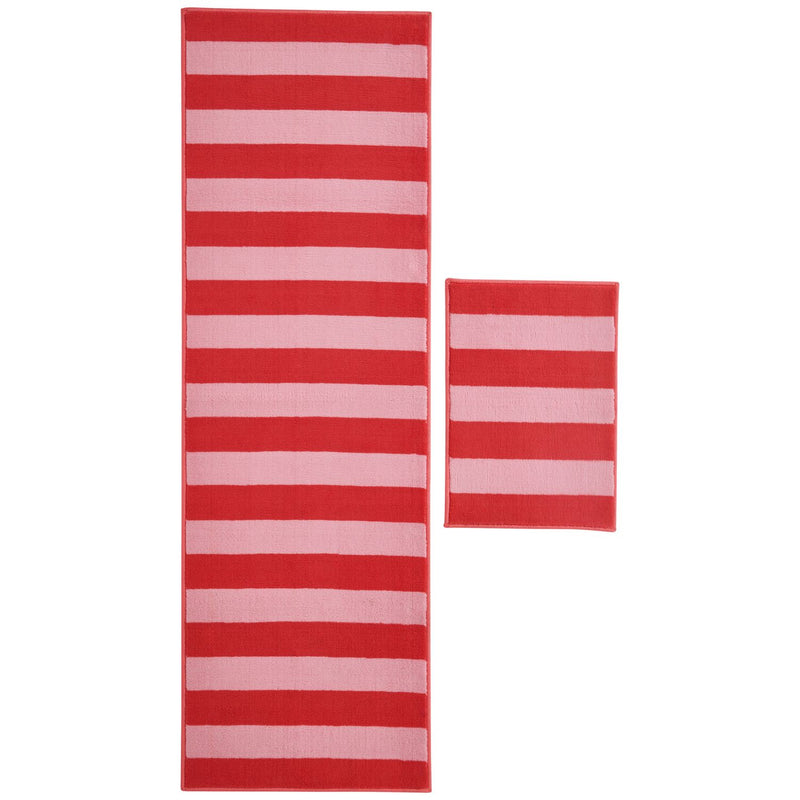 Argos Home red pink runner mat set 180x57cm, UK version
