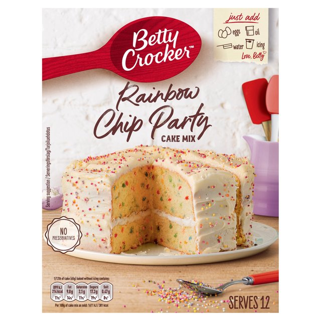 Betty Crocker Rainbow Chip Party Cake Mix   425g GOODS M&S   